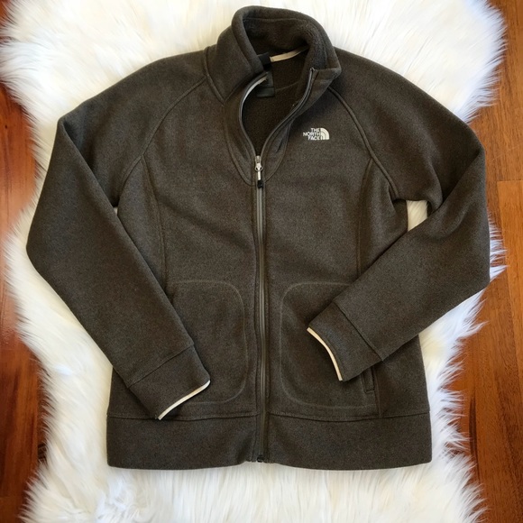 The North Face Jackets & Blazers - {The Northface} Brown Sweater Fleece Zip Up Jacket